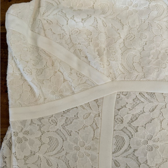 American Living Cap Sleeve Ivory Lace Dress - Picture 4 of 8